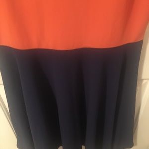 Solid color block Lularoe Nicole dress